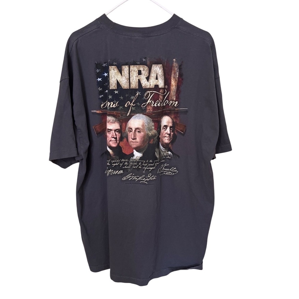 NRA Sons Of Freedom Graphic T-Shirt 2XL Alstyle Classic 100% Cotton Short Sleeve